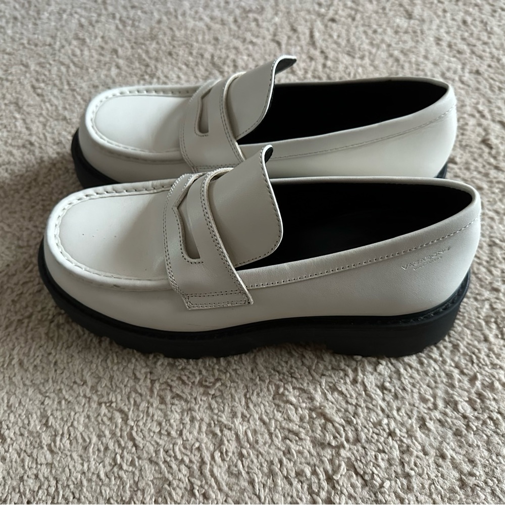 White Platform Loafer
